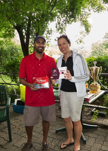 Trevor Moraes and Sian Patterson were the power hitters, winning the longest drive competition