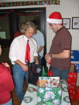 Co-elf Costin Antonescu accepts toys and donations for the CHUM toy drive