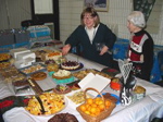 Marg Rand and Marian Packham survey the desserts